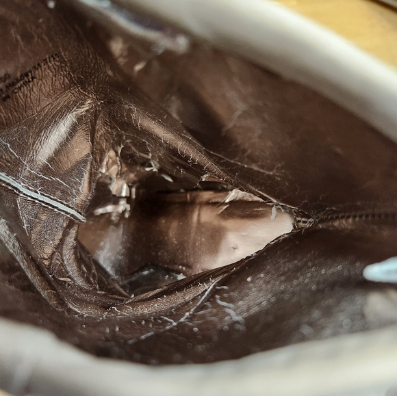 GAP Taupe Brown Leather Fold Over Mid Calf - Picture 9 of 9